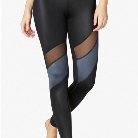 Shiny Black Workout Leggings